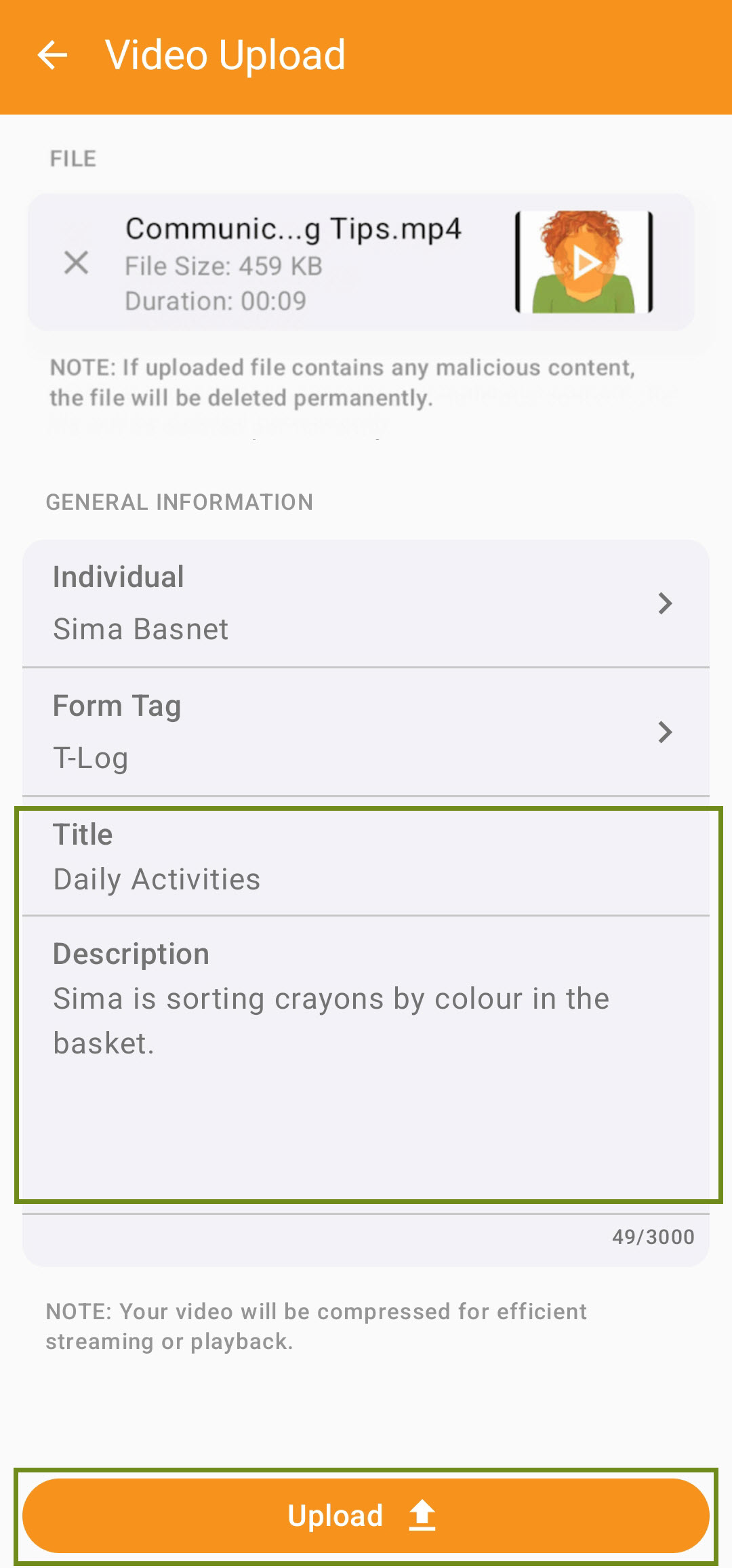ISP program on therap dashboard