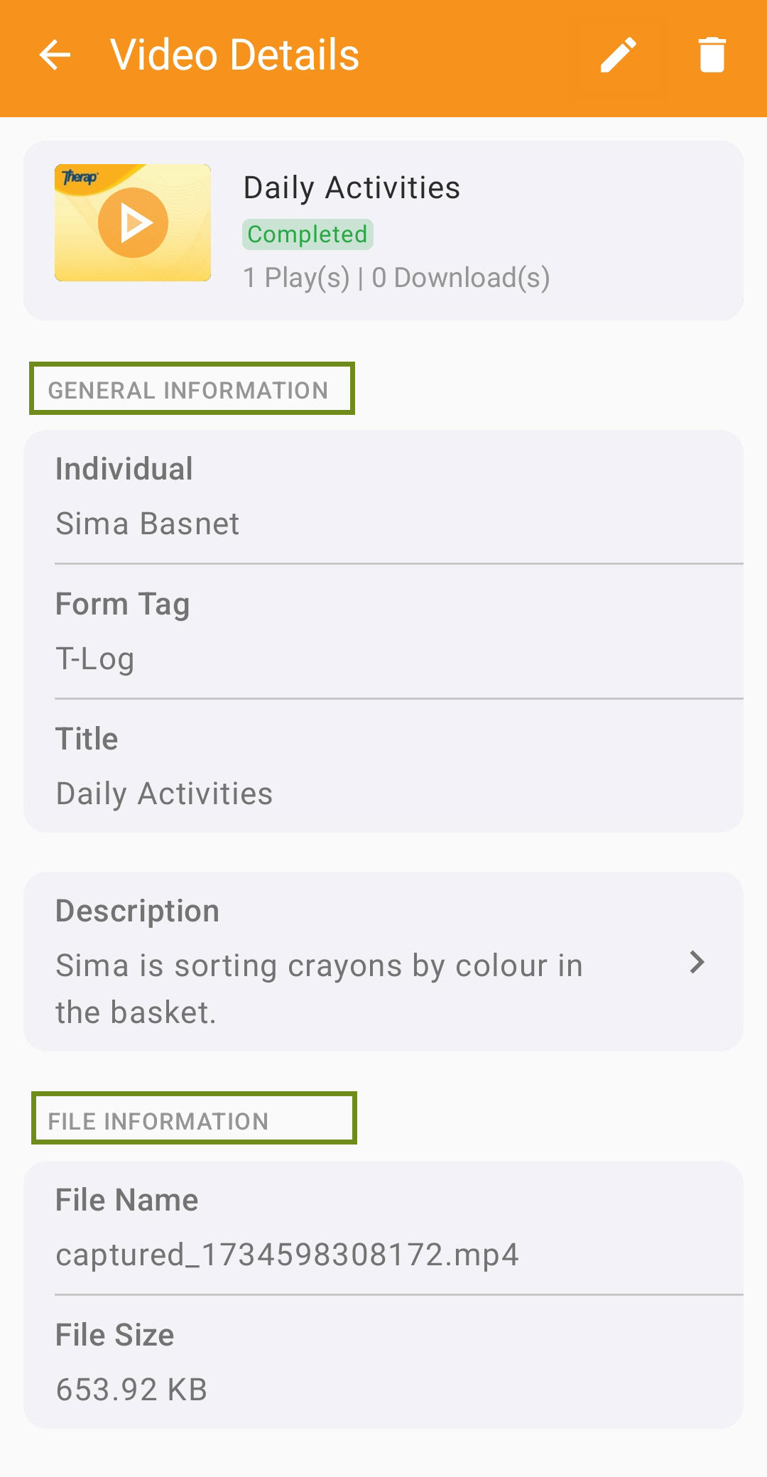 ISP program on therap dashboard