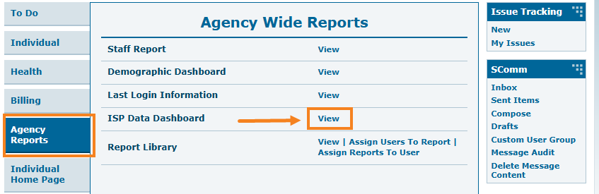 ISP program on therap dashboard