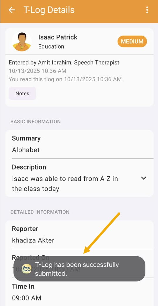 16 Success Message select program from isp program list