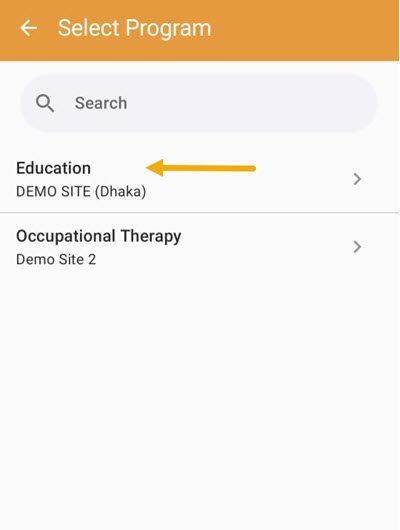 4.1 Select Program ISP program on therap dashboard