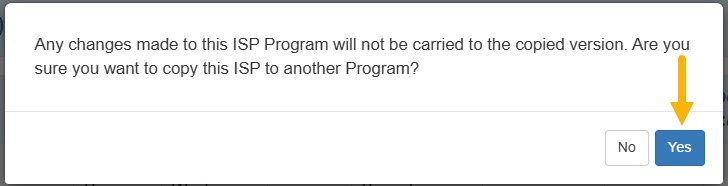 5 Yes select program from isp program list