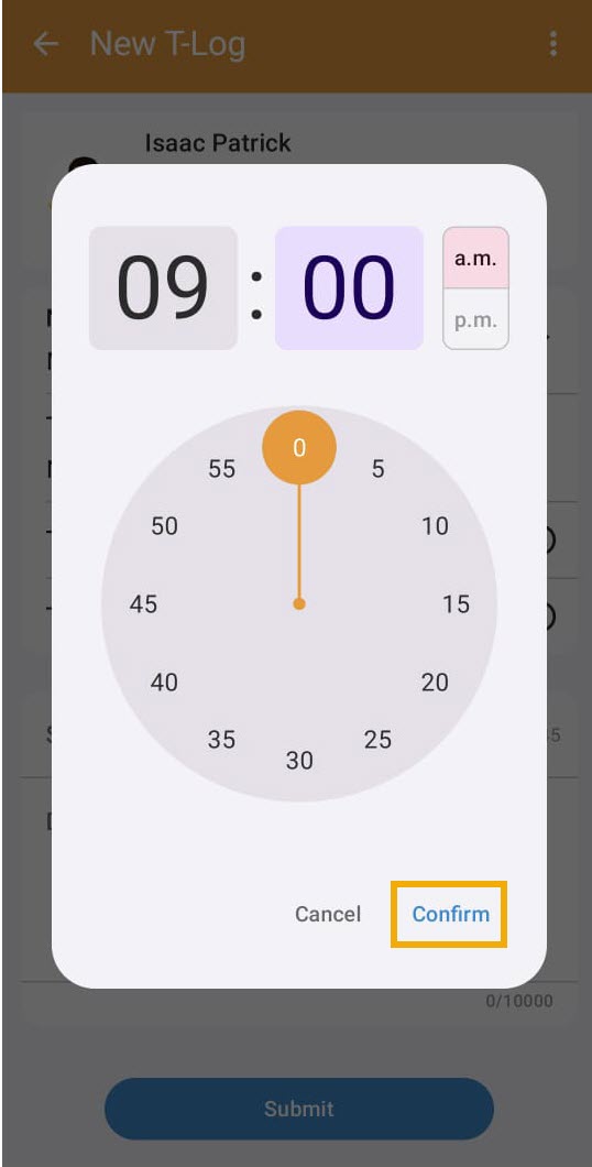8.1 Time In Select ISP program on therap dashboard