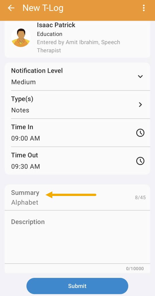 9 Enter Summary ISP program on therap dashboard