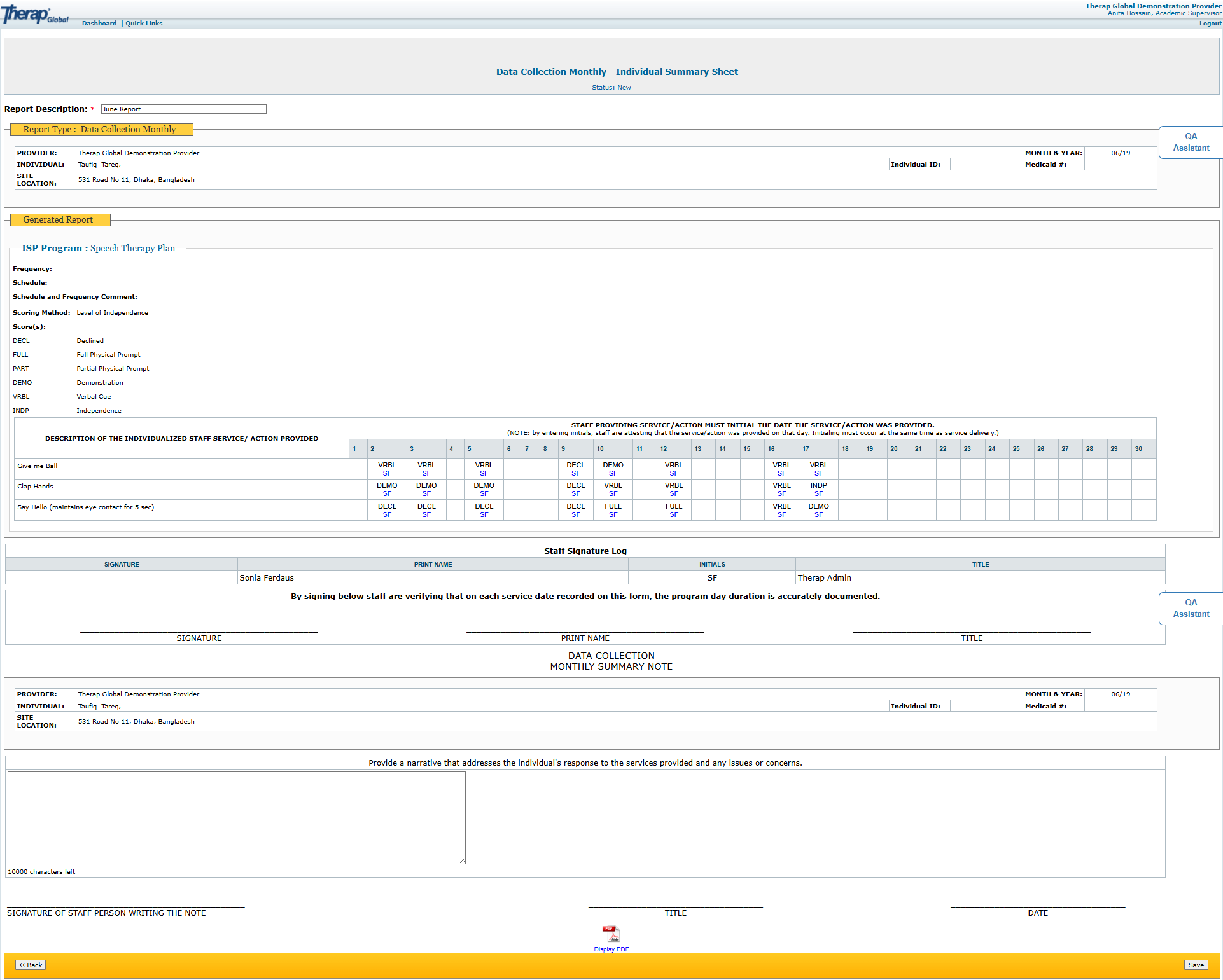 select program from isp program list