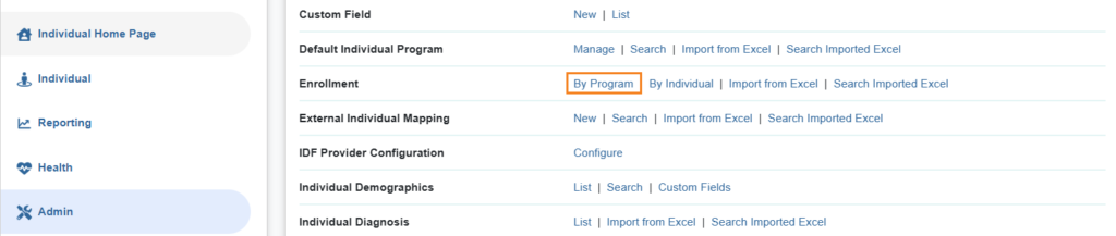ISP program on therap dashboard