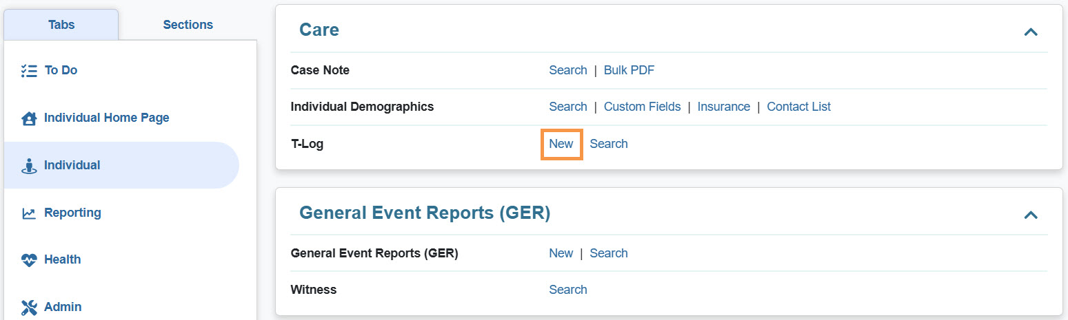ISP program on therap dashboard