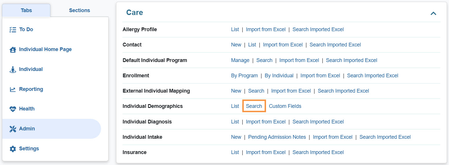 ISP program on therap dashboard